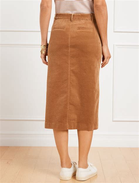 Corduroy A-Line Midi Skirt | Talbots