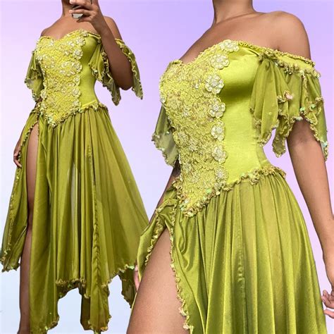 Omg Absolutely Unreaall Vintage 90s Green Silk Mesh... - Depop | 70s ...