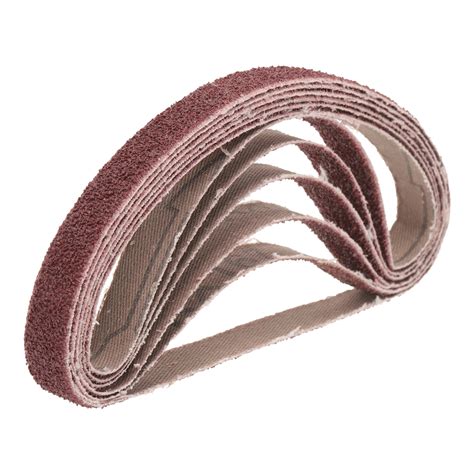 Uxcell 5 Pieces 2-1/2" x 16" Sanding Belts 40 Grits Aluminum Oxide ...