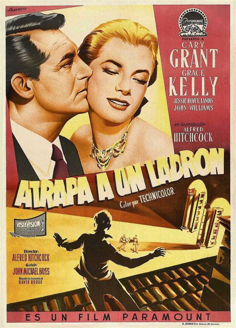#ToCatchAThief / #AtrapaAUnLadrón, 1955. Spanish movie poster. With # ...