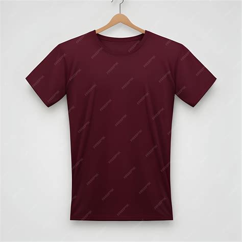 Premium Photo | Maroon TShirt Mockup On white Background