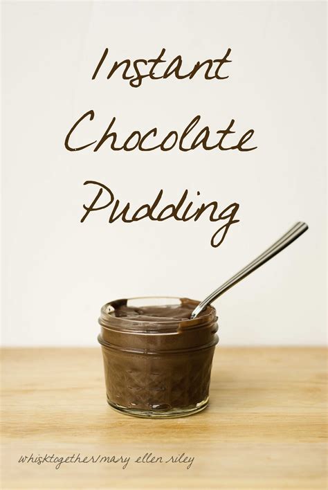 Instant Chocolate Pudding – Whisk Together