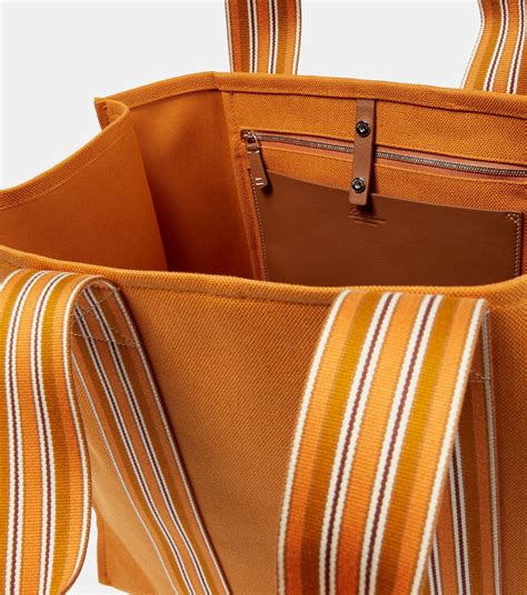 Loro Piana - The Suitcase Stripe Medium canvas tote bag Loro Piana
