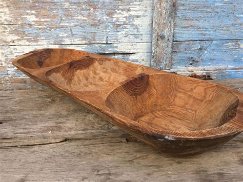 Rustic Handmade Wooden Dough Bowl