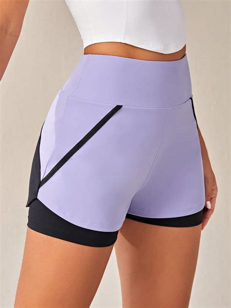 VARSITIE Two Tone Wideband Waist Sports Shorts | Activewear shorts ...