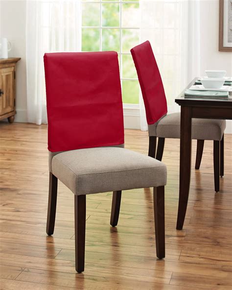 Amazon.com: Red Solid 4 Packs Dining Chair Back Cover, Decorative ...