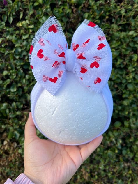 Heart Shape Head Wrap, Valentines Day Bow, Vday Bow, Valentine's Day ...