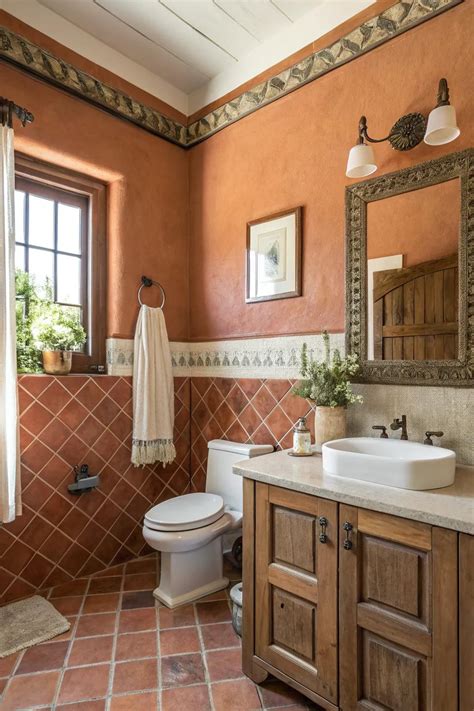 18+ Inspiring Terra Cotta Bathroom Ideas