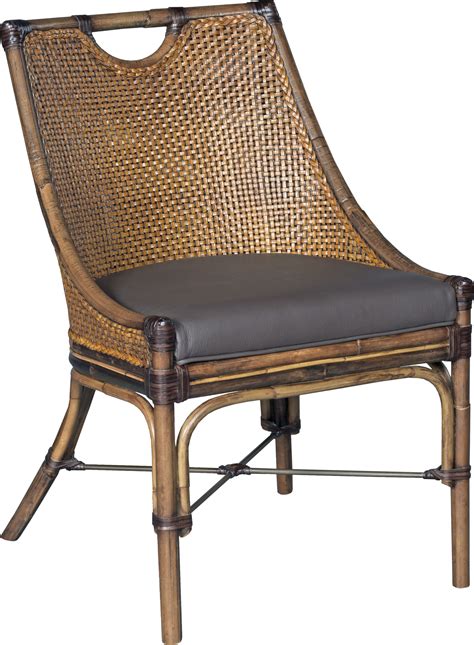 WoodbridgeFurniture Woven Leather Side Chair in Brown | Wayfair