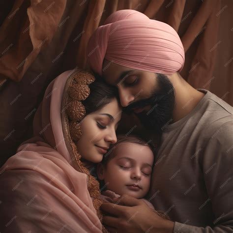 Premium AI Image | Sikh Family Newborn Photoshoot