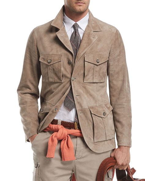 BC FW17 suede safari 5845 | Safari jacket, Leather jacket men, Mens outfits