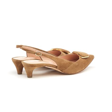 Rupert Sanderson | Misty Double Pebble in Totem Suede | Beige