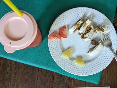Frozen burrito with tomato, pineapple, and milk. : r/toddlerfood