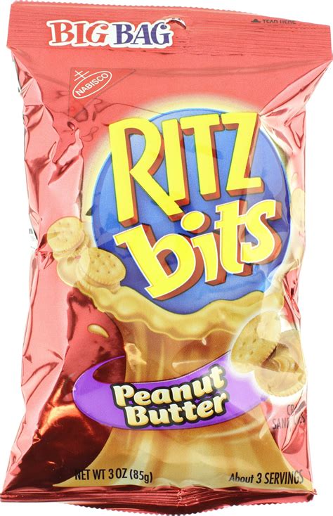 Amazon.com: Nabisco Ritz Bits Peanut Butter, 3-Ounces (Pack Of 12 ...