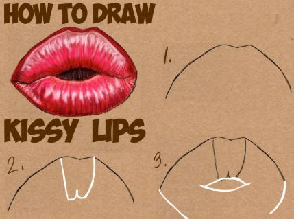How to Draw Kissing Lips Step By Step - For Kids & Beginners