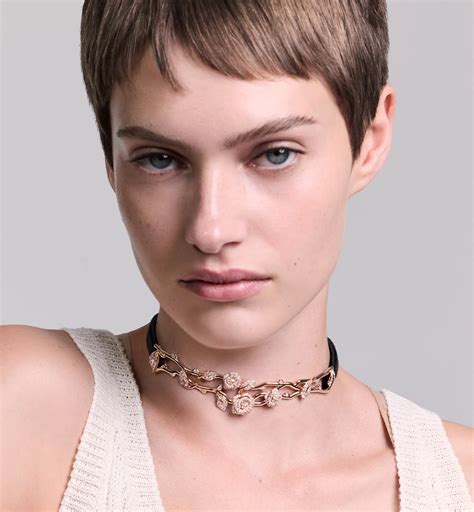 Rose Dior Bagatelle Choker Pink Gold and Diamonds | DIOR