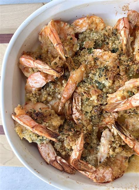 Shrimp Oreganata in White Wine Lemon Butter - Mangia with Michele