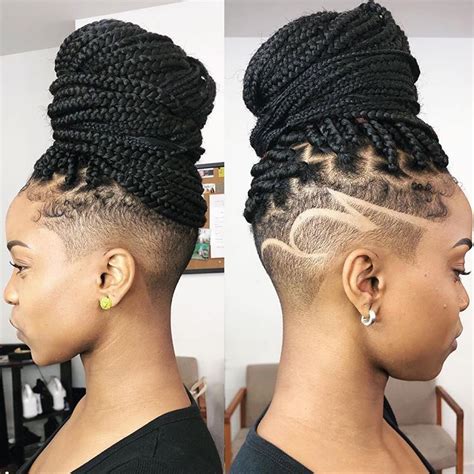 21 box braids with shaved sides styles you need to try next – Artofit