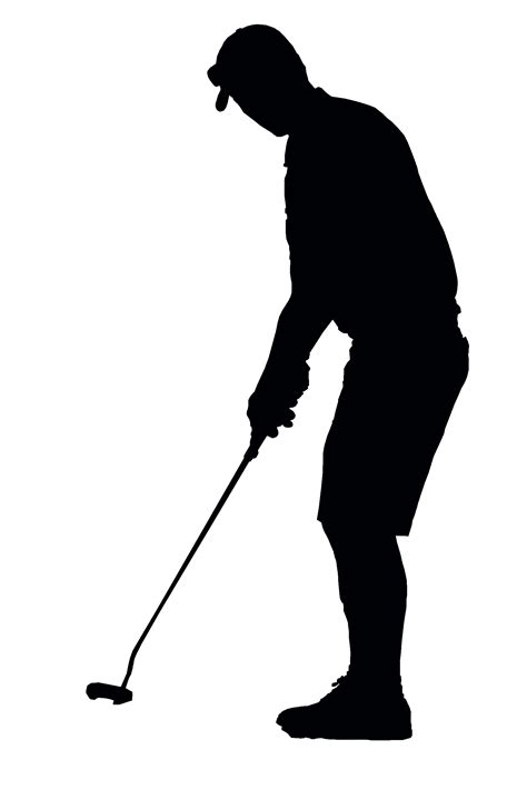 Golfer Black Silhouette transparent PNG - StickPNG - silhouette of golfer