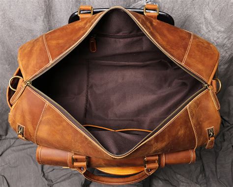 Personalized Mens Travel Bag Full Grain Leather Duffel Bag - Etsy