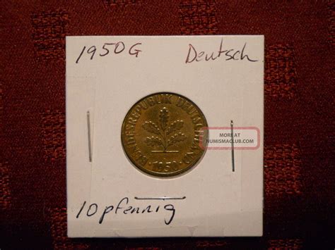 1950 Pfennig Coin Value