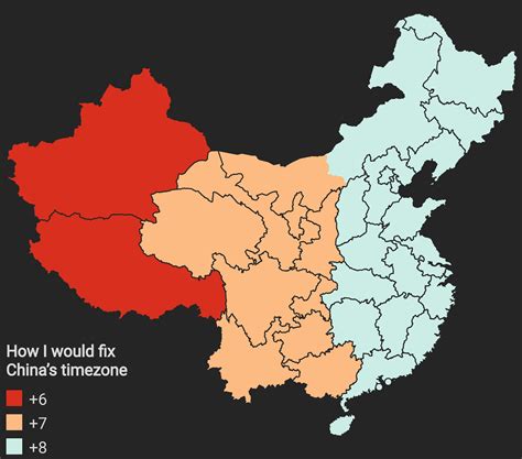 How I would fix China’s timezone instead of all of it being +8 : r/Maps
