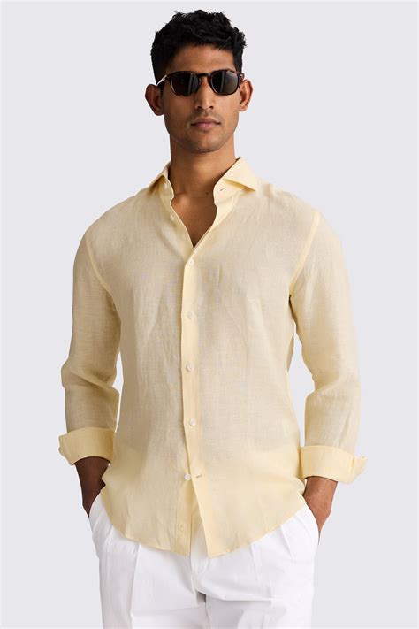 Yellow Linen Shirt | Buy Online at Moss