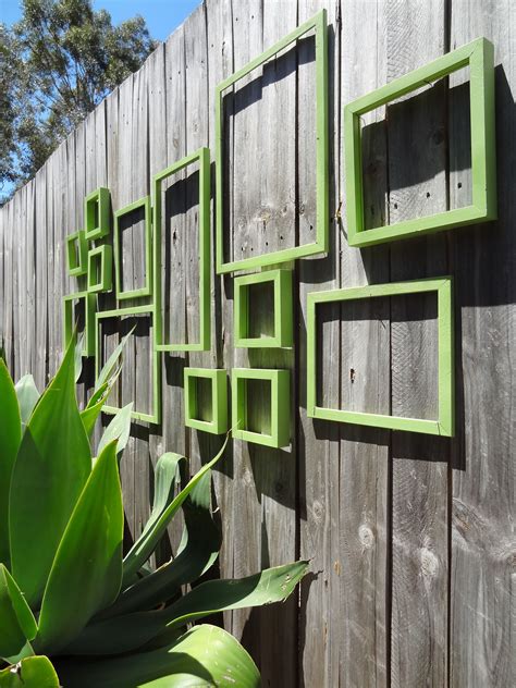 Outdoor Wall Art – Frame Collage | Garden fence art, Garden fence ...