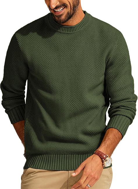 PJ PAUL JONES Men's Crewneck Pullover Sweater Casual Thick Weave ...