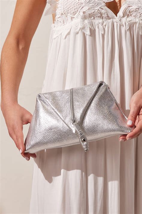 Handbags Clutch Silver at Amy Dieter blog