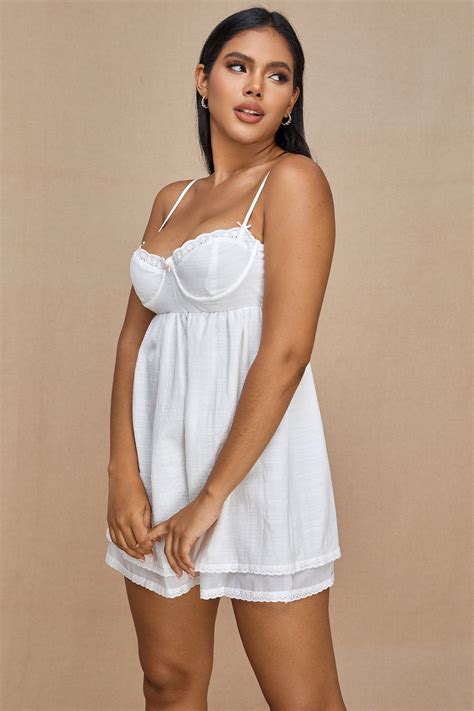 White Babydoll Dress | Bridal Loungewear - Moxy
