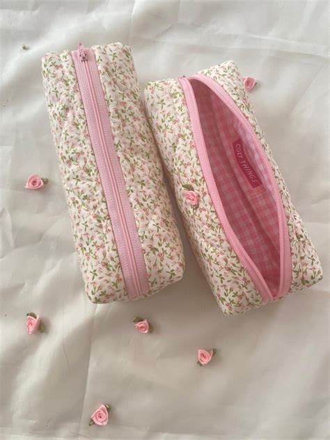 Pink Floral Pencil Case Cute Pencil Case Best Friends Gift Pencil Pouch ...