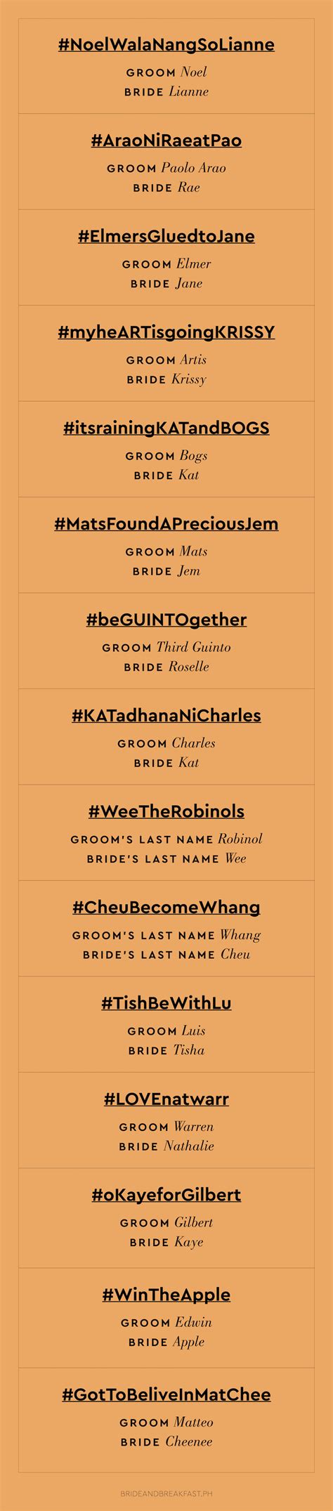 Tagalog wedding hashtag generator free 60 photos - Vianawedding.com