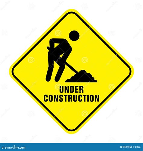 Road Under Construction Sign Royalty Free Stock Image - Image: 9594056