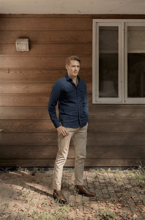 Grey Shirt Khaki Pants