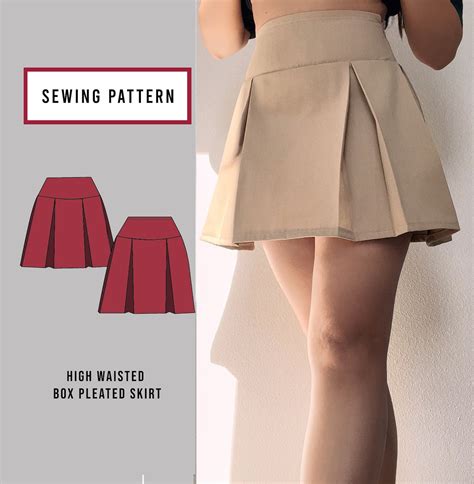 Box Pleat Skirt Sewing Patten INSTANT DOWNLOAD PDF Sewing - Etsy