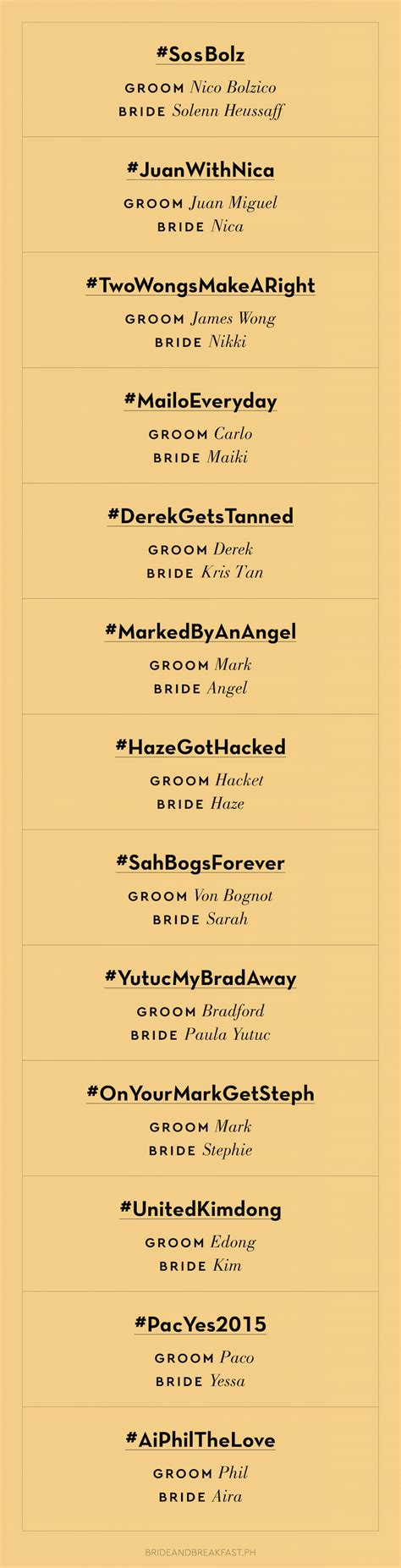Wedding hashtags ideas 60 photos - Vianawedding.com