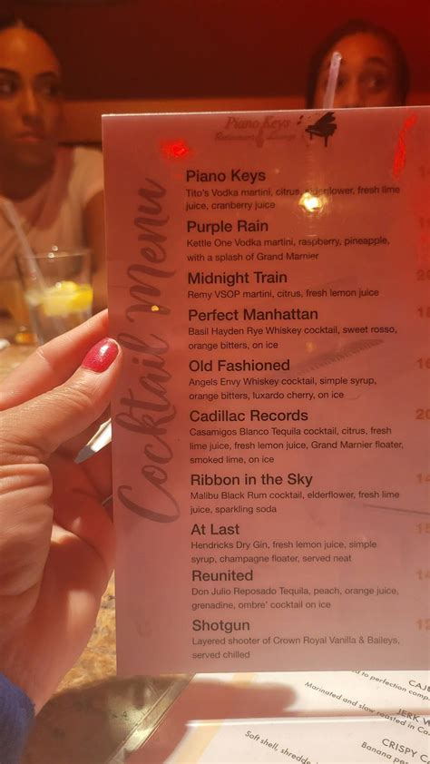 Menu at Piano Keys Restaurant and Lounge, Brandywine
