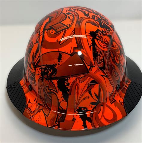 Custom Hydro Dipped Black and Orange Graffiti Lift DAX Fifty 50 Carbon ...