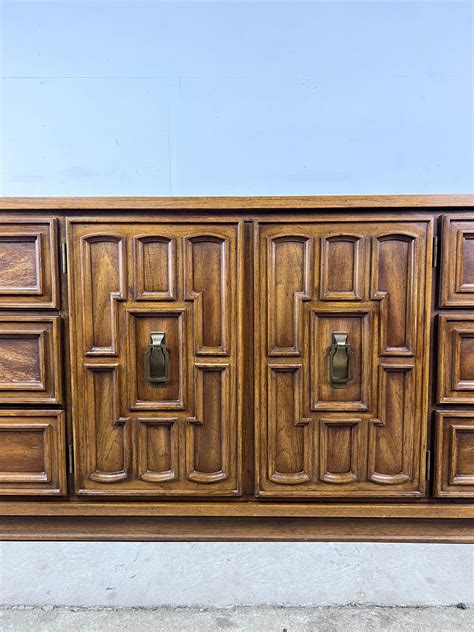 Mid-Century Spanish Revival Lowboy 9 Drawer Dresser For Sale at 1stDibs ...