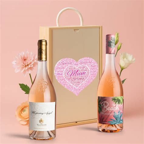 Mum Whispering Angel And The Beach Rosé Wine Gift Set By Beerhunter