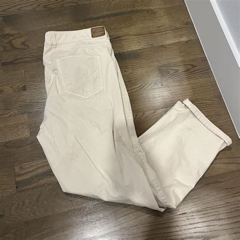 Peter Millar Men's Cream and Tan Trousers | Depop