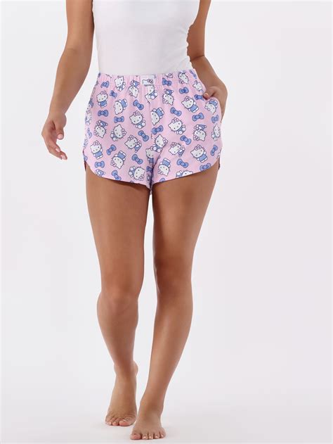 Hello Kitty Women's Sleep Shorts XS-3X, Elastic Waist, Pockets, Pajamas ...