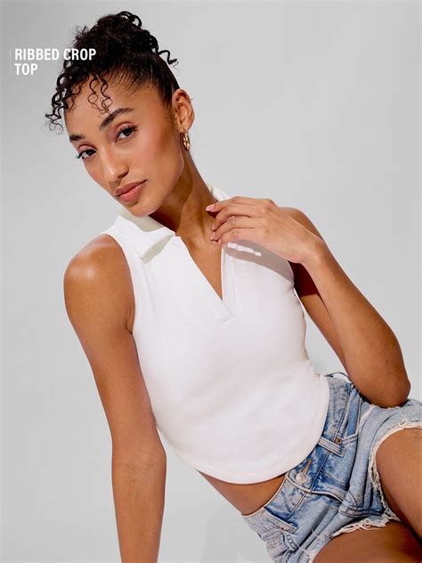 Buy Solids: Classic White Women Cropped Polos Online