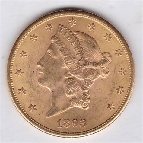 1893 S USA Twenty Dollars Gold Coin | Dorset Coin Company