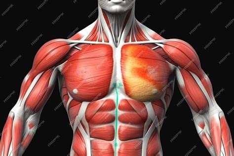 Premium AI Image | Chest Muscles Pectoralis Major and Minor Anatomy Muscles