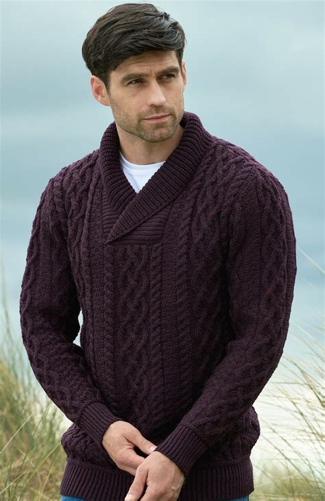 BUNRATTY SHAWL COLLAR SWEATER SH5065 - West End Knitwear