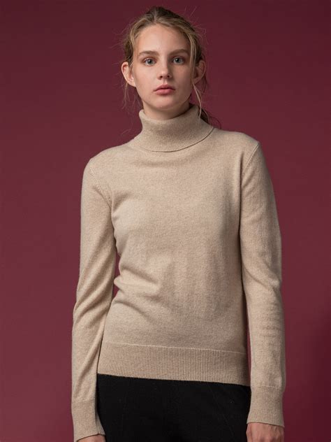 Pure Cashmere NYC Turtleneck Sweater - Oatmeal | Garmentory