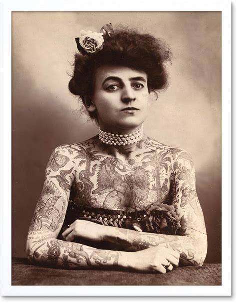 Amazon｜Maud Stevens Wagner Trapezeist Tattooist Artist 1907 Photo Art ...
