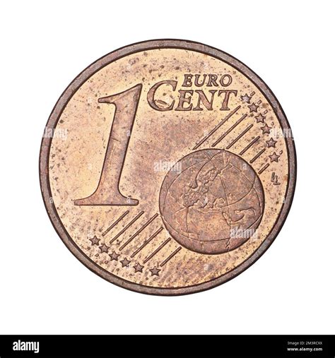 one euro cent from 2002 with a globe on a white background Stock Photo ...